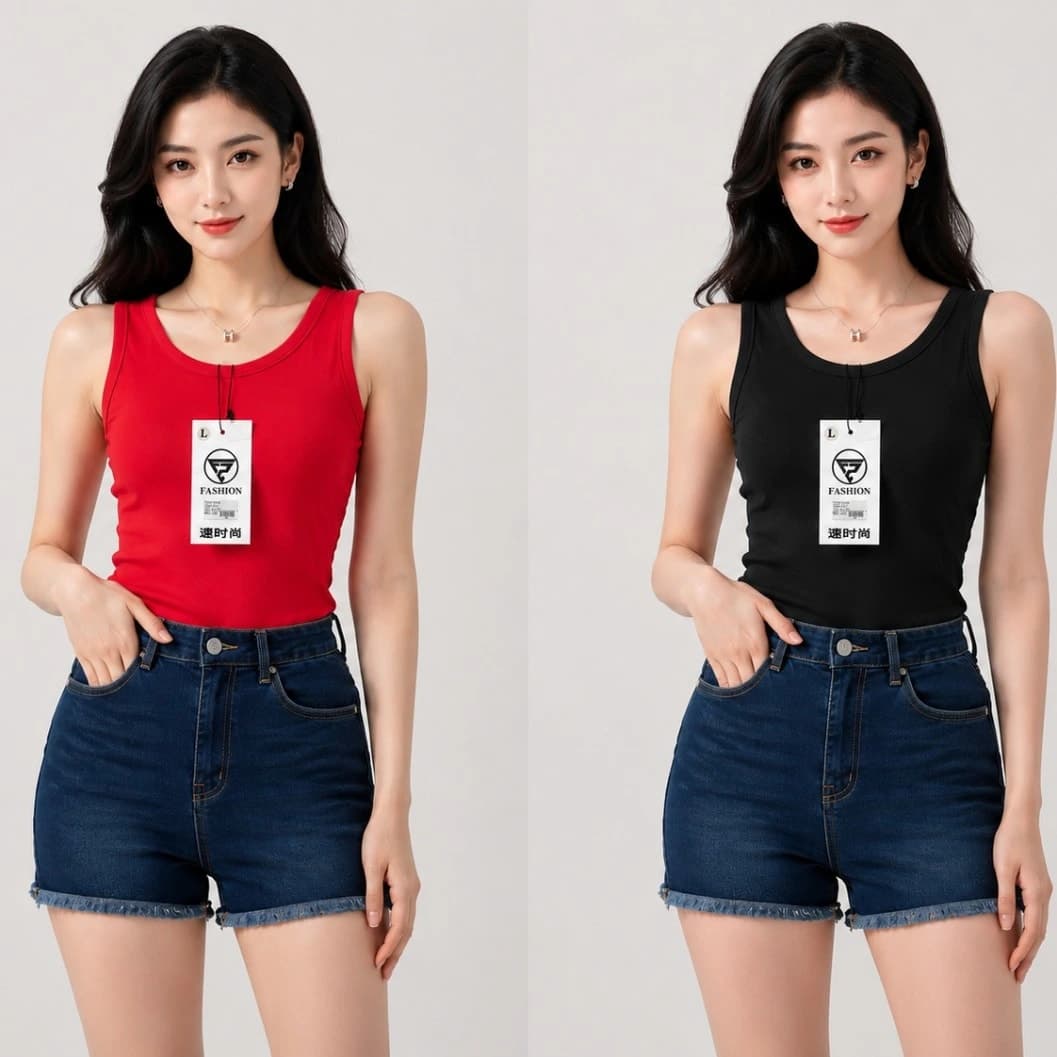 Women's Premium Ribbed Sleeveless Tank Top - image 2