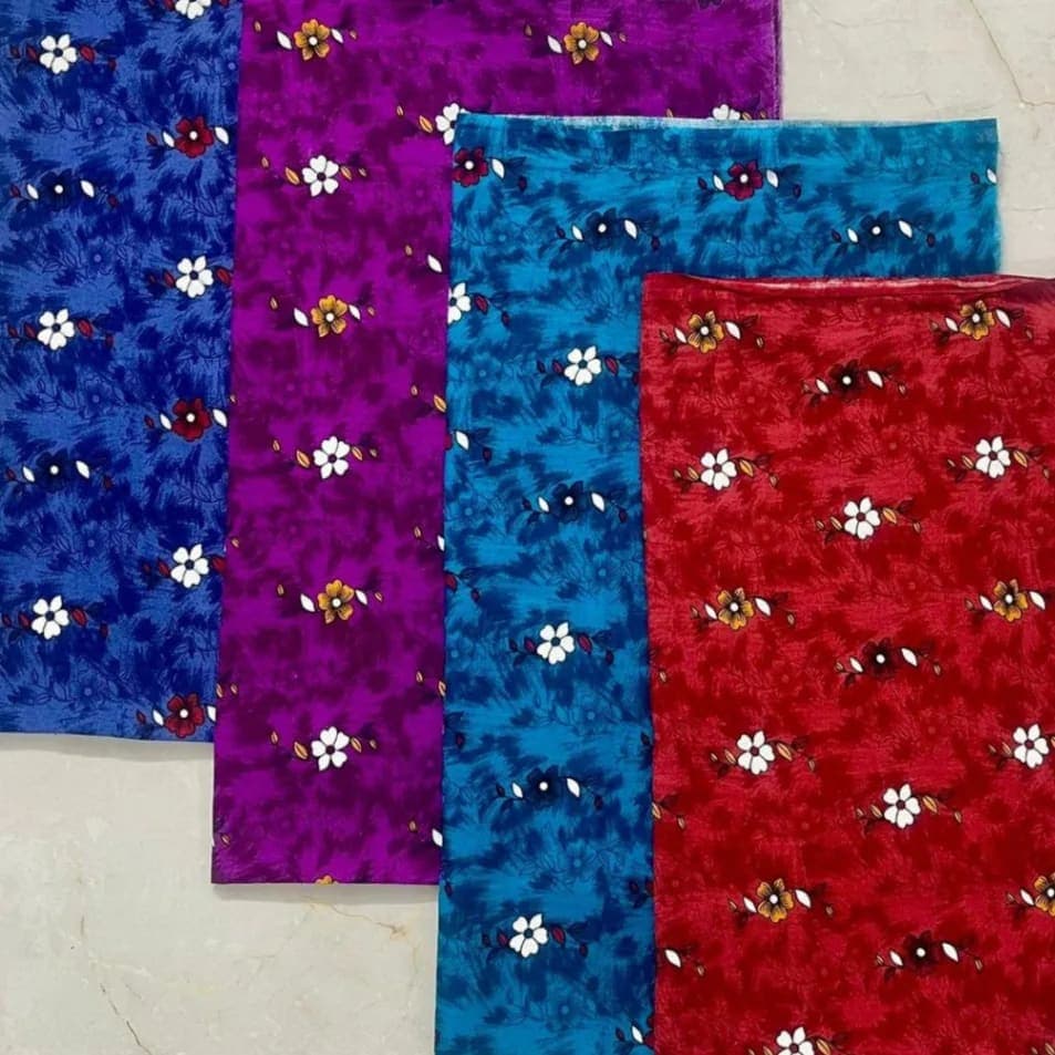 Premium Floral Printed Cotton Fabric (Design No. 752)   per meter price 145 - image 2