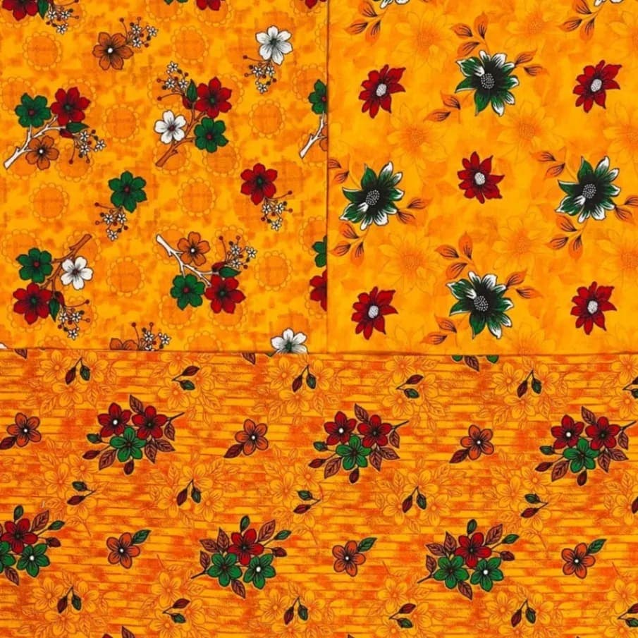 Premium Floral Printed Cotton Fabric (Design No. 752)   per meter price 145 - image 5