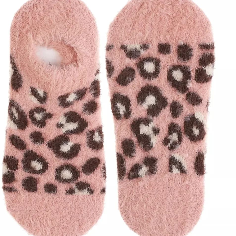 Women’s Soft Fuzzy Leopard Print Winter Socks - image 2