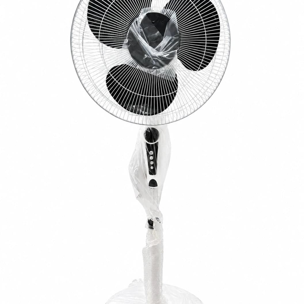 16-Inch High-Speed Pedestal Fan – Adjustable Stand Fan with 3-Speed Control (White & Black) - image 1