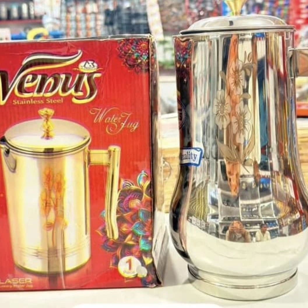 Venus Multipurpose Steel Water Jug | Elegant Floral Design ✨ - image 1