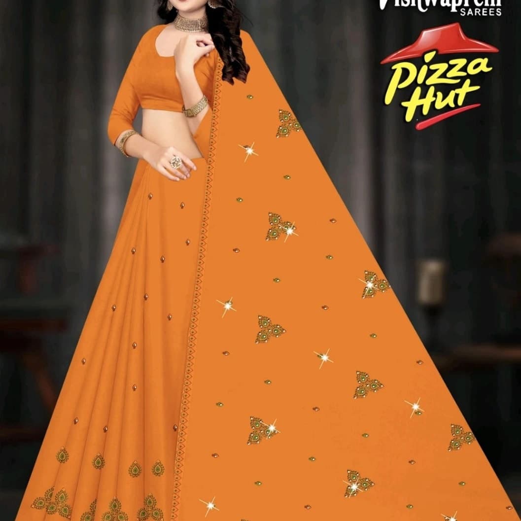 Wholesale Designer Embroidered Saree Collection for Women | Fancy Party Wear Stone Work Saree with Blouse Piece | Multi-Color Ethnic Wear - image 1