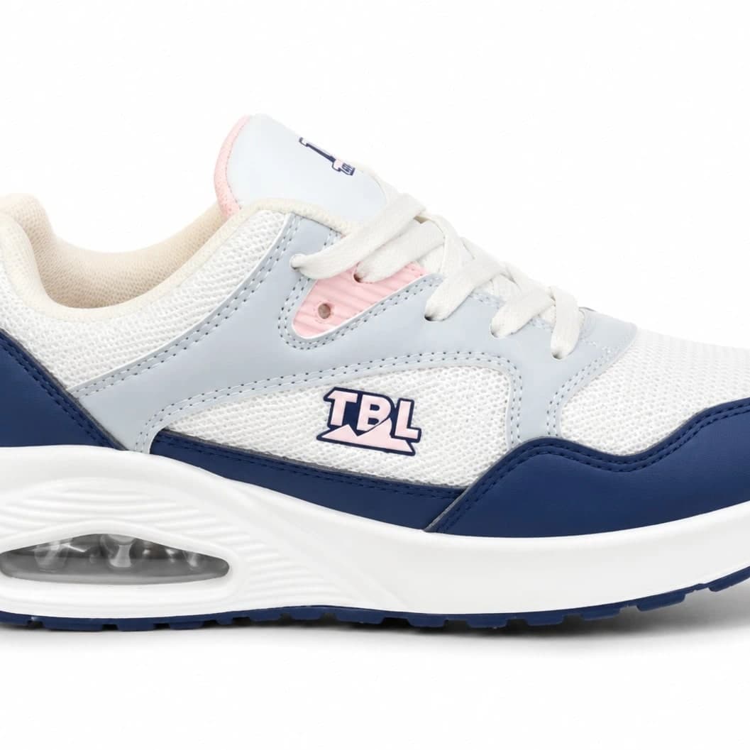 TBL  Air Cushion Running Shoes – Lightweight Breathable Sports Sneakers (White/Blue/Pink) - image 1