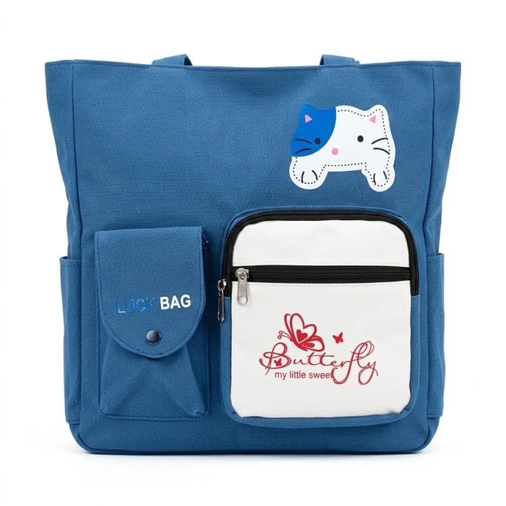Butterfly 'My Little Sweet' Multi-Pocket Utility Tote Bag - image 1