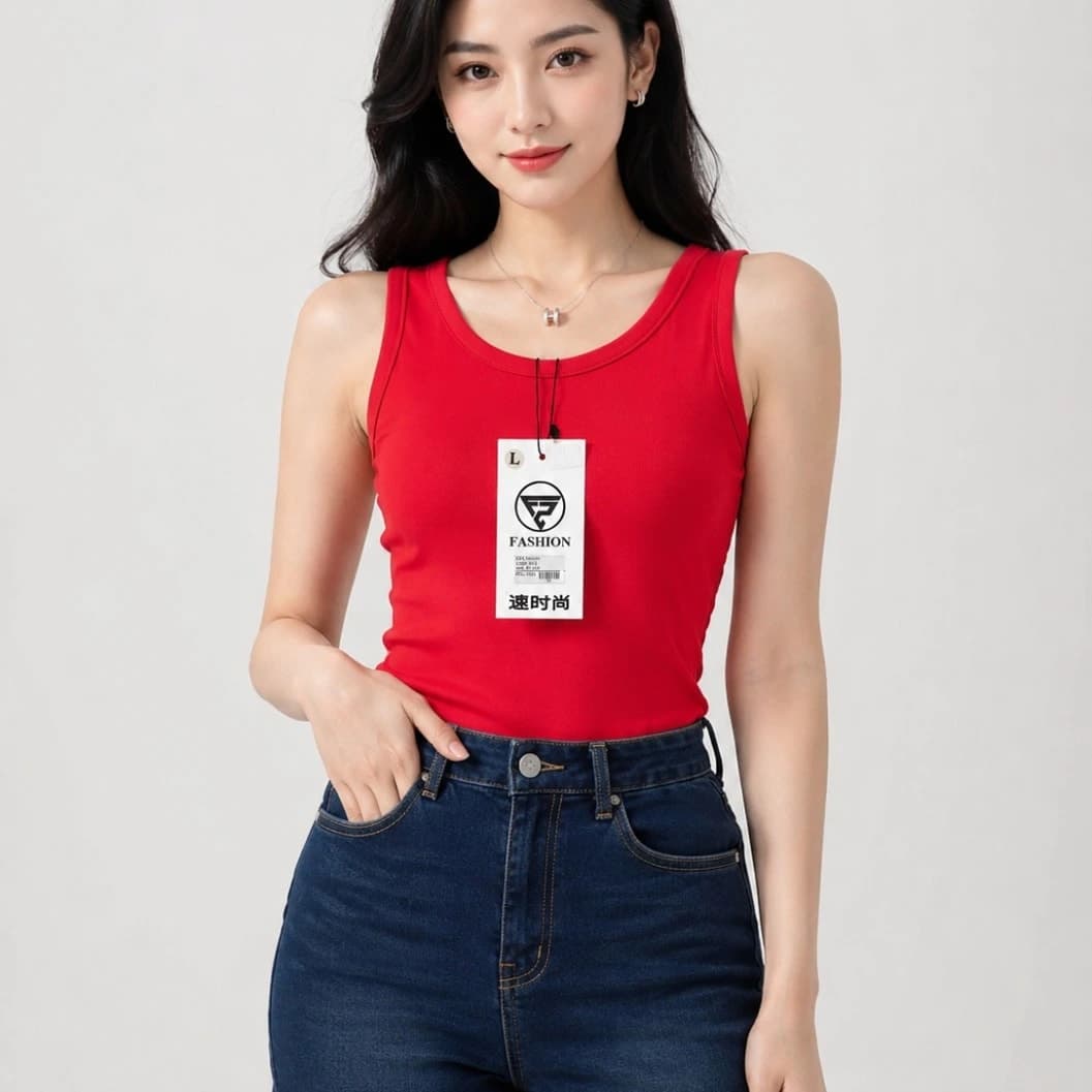 Women's Premium Ribbed Sleeveless Tank Top - image 1