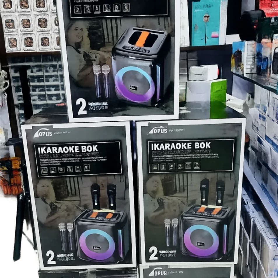 DPUS iKaraoke Box DP-1741PLUS – Portable Bluetooth Speaker with Dual Microphones & LED Lights - image 1