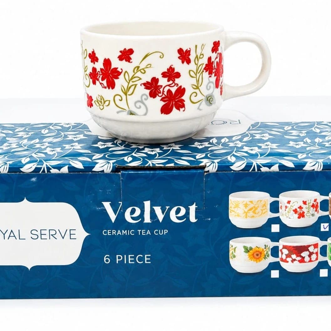 royal serve decorative tea cup gift set{6 pcs set } - image 1