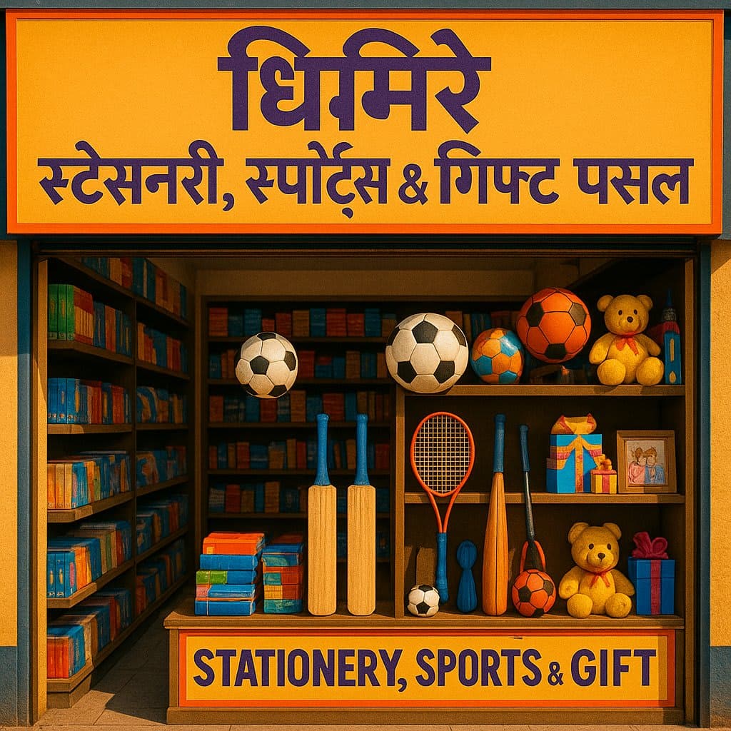 Ghimire Stationary Sports Gift Shop Banner